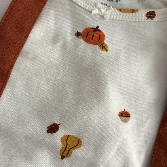 🍁🍂Carter Baby Girl Carter's Autumn Gourd Tee, Acorn Jumper, & Headwrap Set NWT - Picture 4 of 8